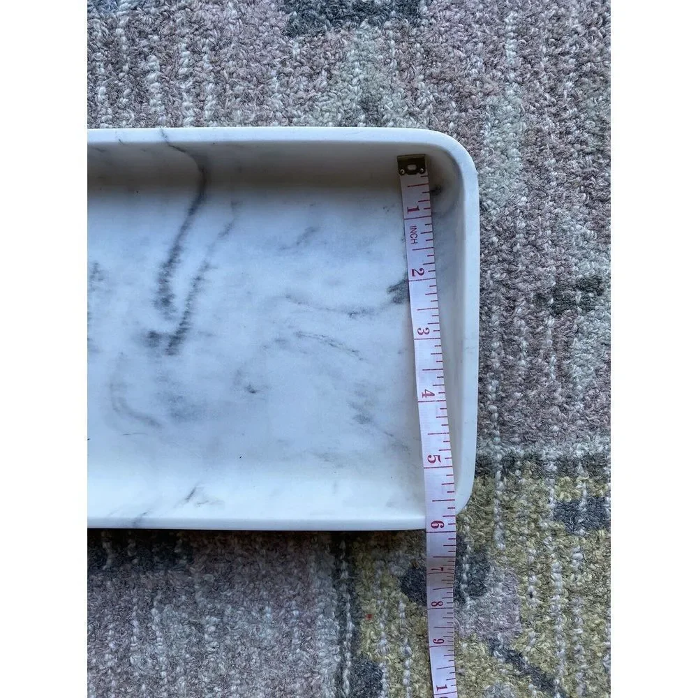 Target Threshold Bathroom organizer tray and cup Heavy Faux Marble design
